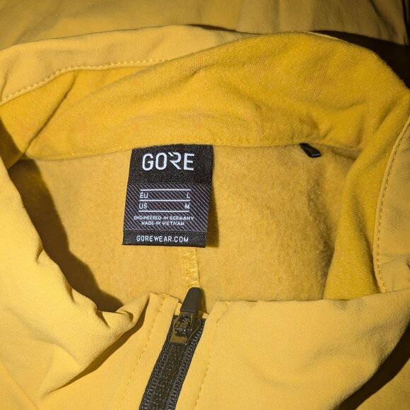 💛 GORE WEAR Men’s Yellow Quarter-Zip Pullover Medium 🌟 Athletic Fleece✨ - Picture 6 of 6